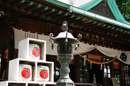 下館祇園まつりをこの木曜日に控えた羽黒神社 [2011年7月24日撮影]