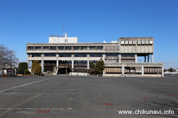 在りし日の旧筑西市役所本庁舎 (下館庁舎) [2016年1月10日撮影]