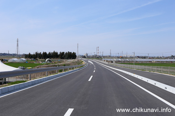 筑西大橋から西を見た風景 [2016年3月31日撮影]