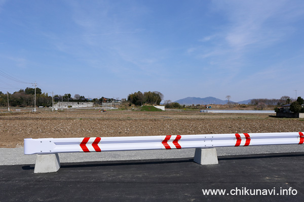 筑西幹線道路 筑波街道から先の未着工部分 [2016年3月31日撮影]