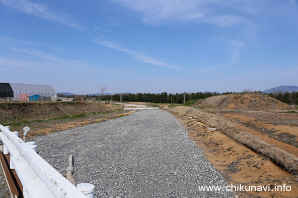 工事中の筑西幹線道路 [2016年3月31日撮影]