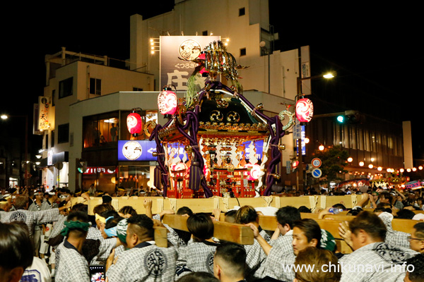 下館祇園まつり　駅前を渡御する明治神輿 [2023年7月27日撮影]