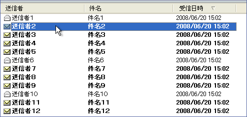 図３　「送信者２」をクリック